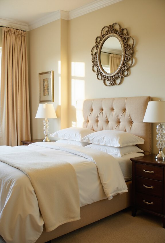 polished hardware elevates bedroom sophistication