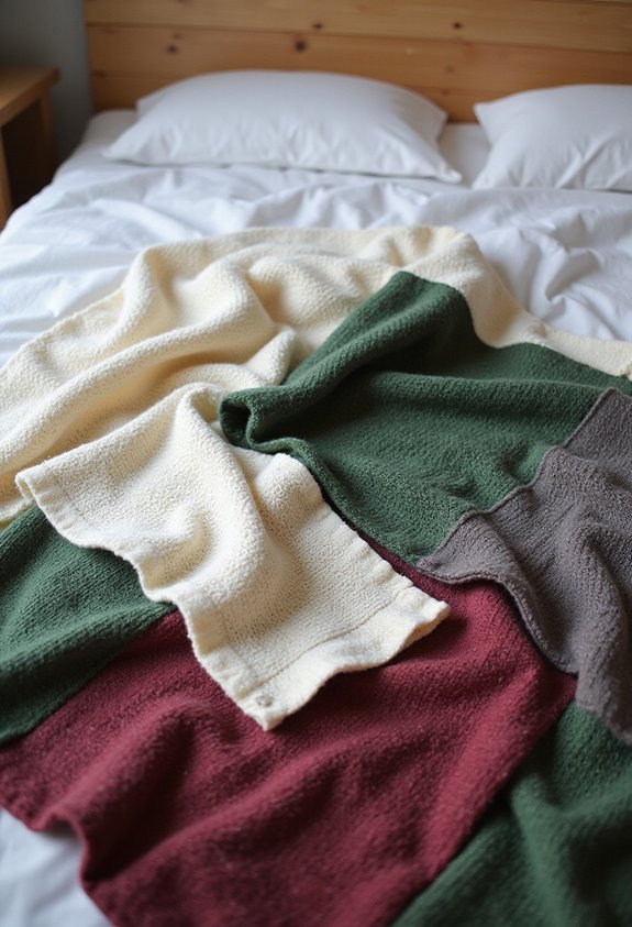 recycle sweaters into cozy blankets