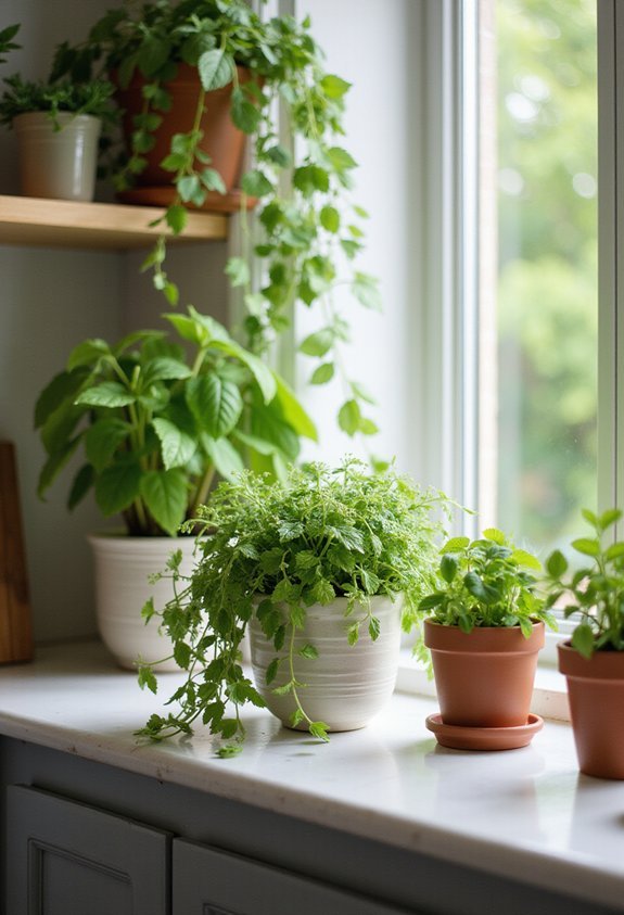 refresh kitchen with greenery