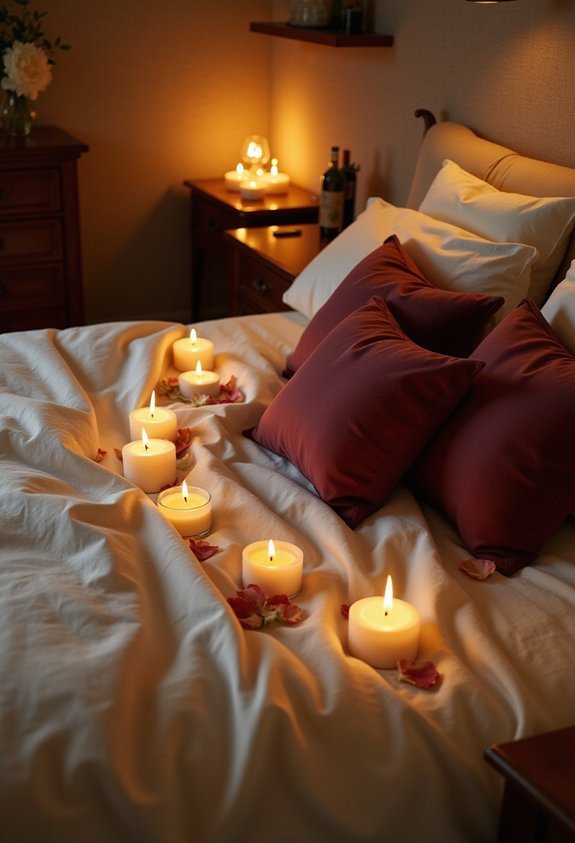 romantic multisensory bedroom retreat candles