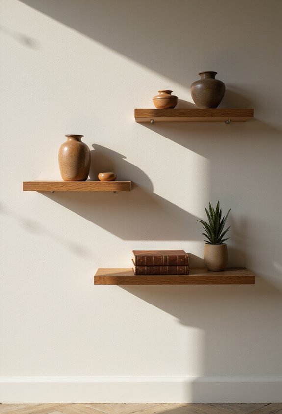 rule of three shelf styling