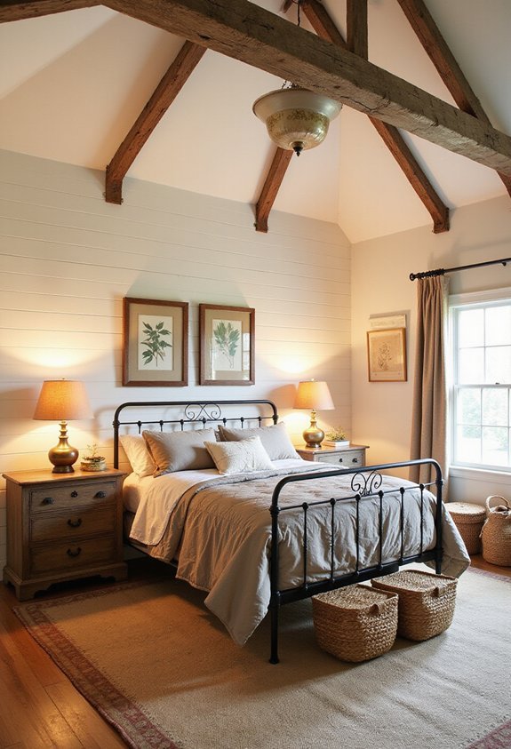 rustic cozy farmhouse bedroom