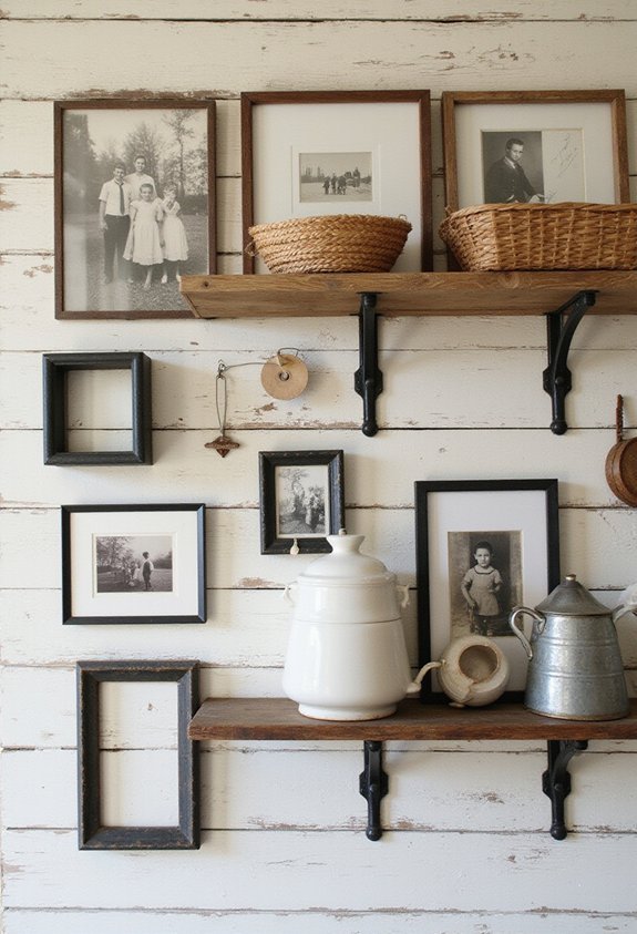 rustic farmhouse photo displays