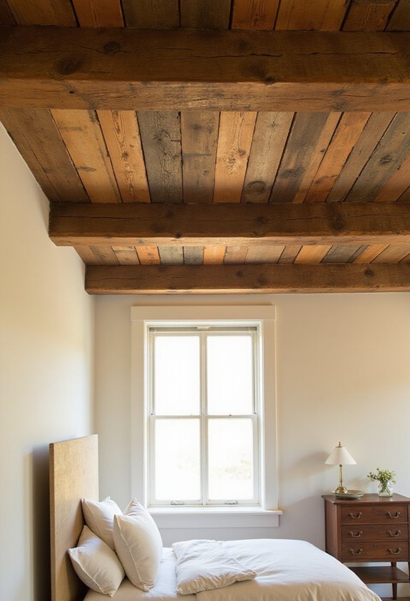 rustic farmhouse wood ceiling ambiance