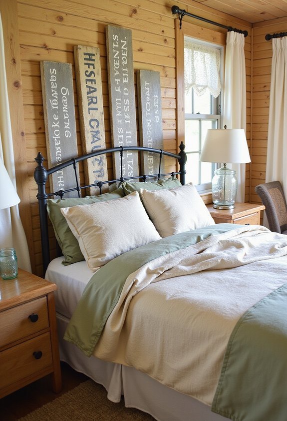 rustic personalized farmhouse inspired wooden signs