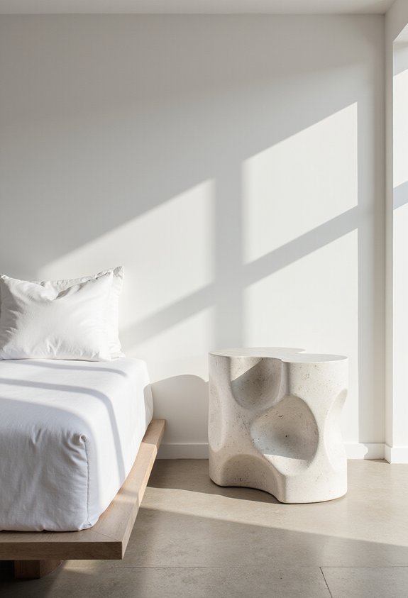 sculptural curved marble design statements