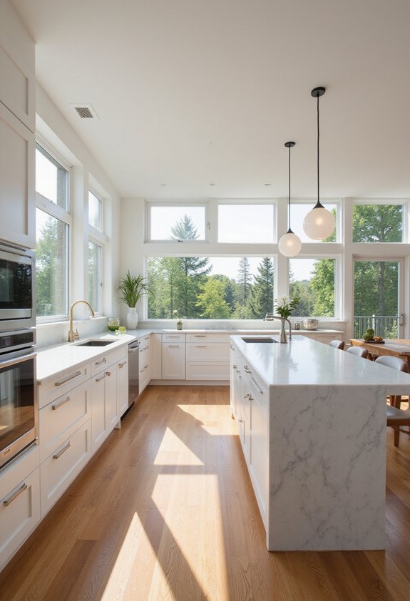 seamless open concept kitchen layout