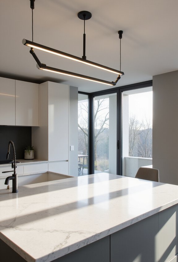 sleek linear suspension lighting solution