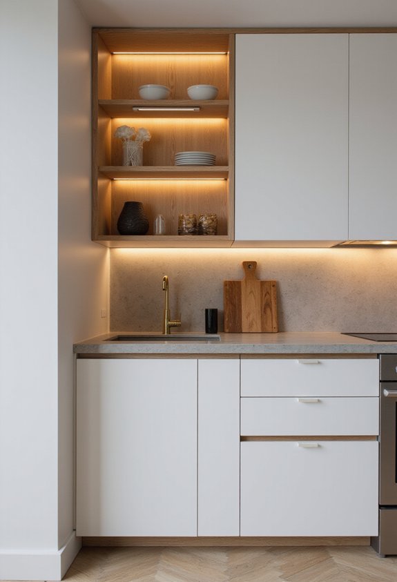sleek minimalist versatile contemporary kitchen