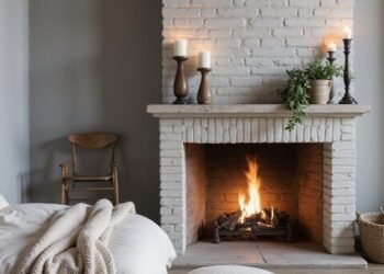 sophisticated bedroom fireplace upgrade idea