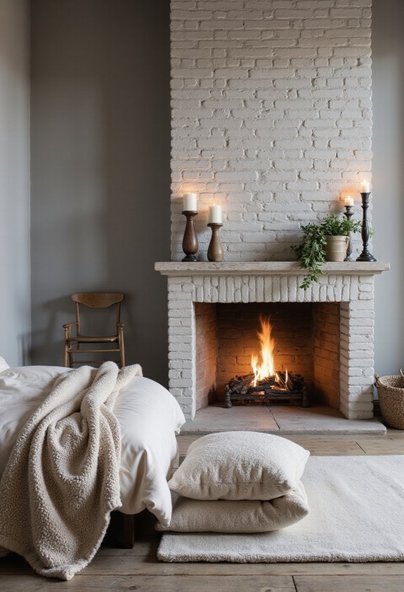 sophisticated bedroom fireplace upgrade idea