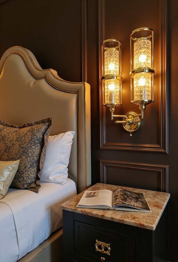 sophisticated geometric wall sconces