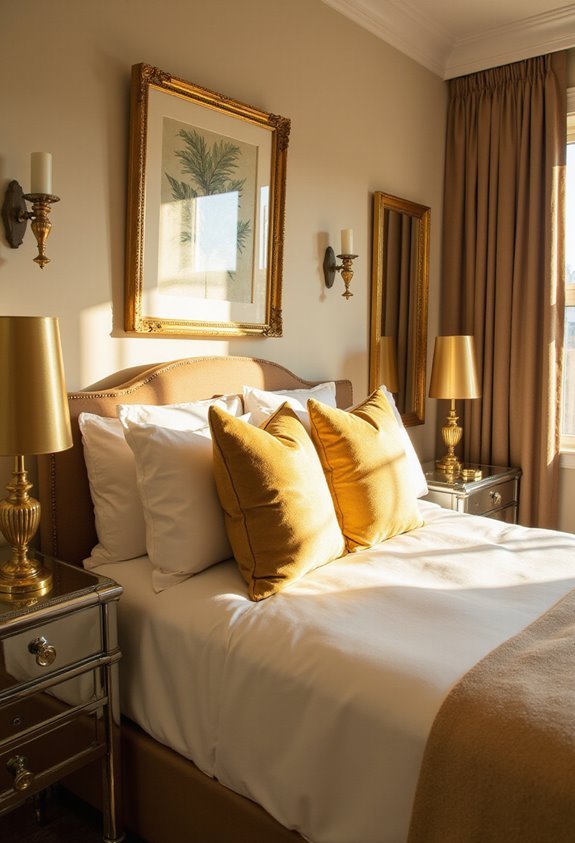 sophisticated metallic bedroom decor essentials