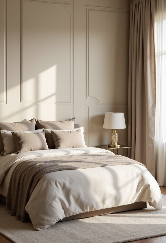 sophisticated neutral bedroom design palette