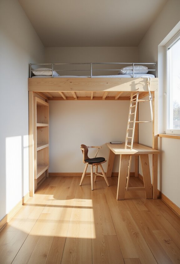 space saving lofted furniture transformation
