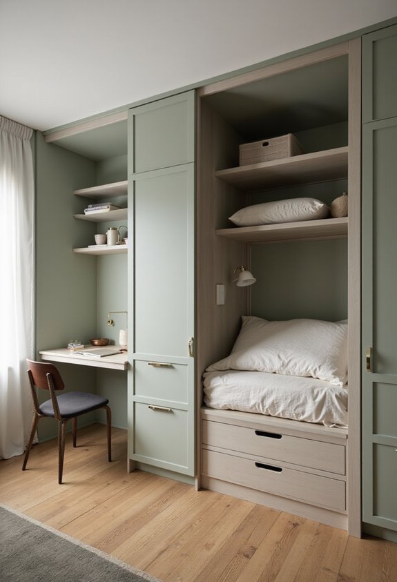 space saving multipurpose bedroom layouts