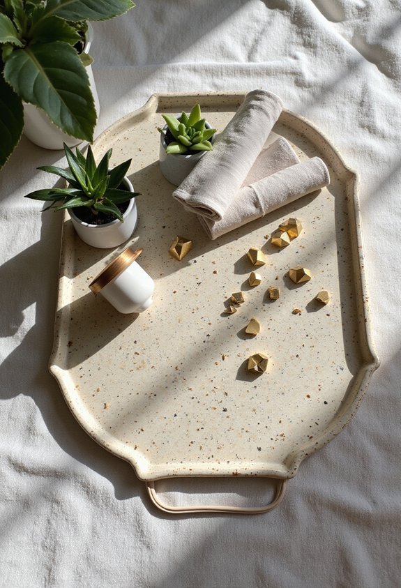 speckled colorful trendy sophisticated terrazzo trays