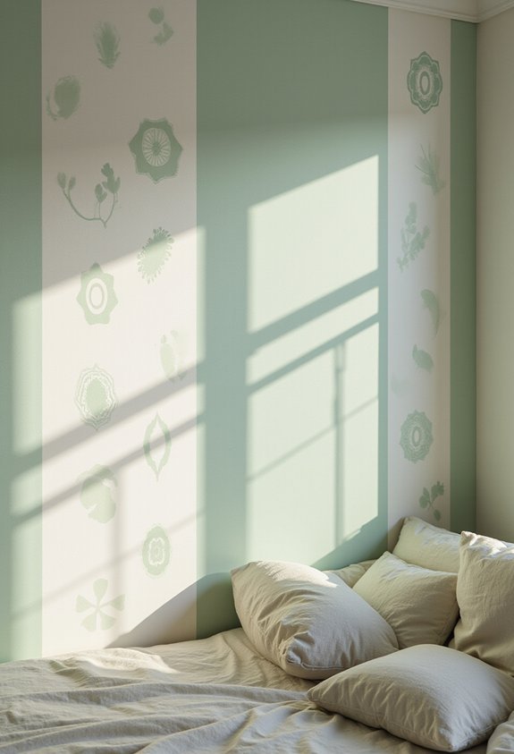 stenciled patterns create instant masterpieces