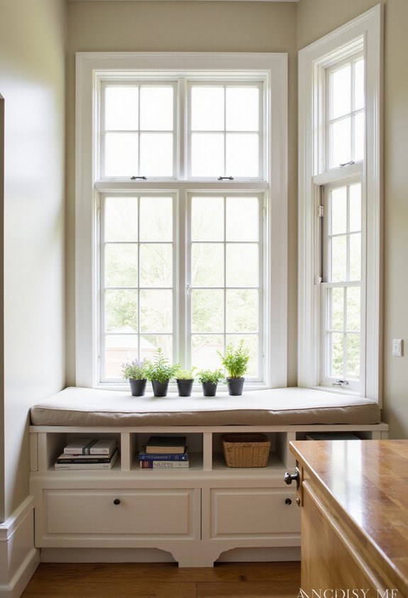 storage integrated window seats