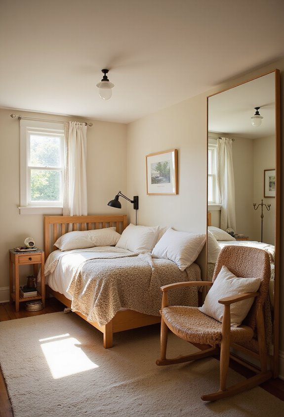 strategically placed mirrors amplify ambient light