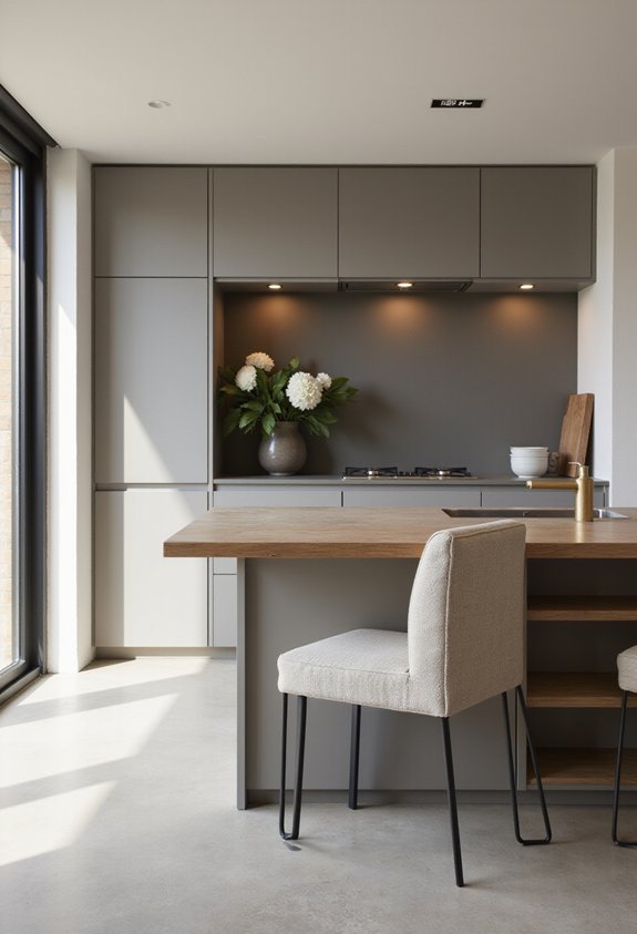 streamlined hidden neutral minimalist peninsulas