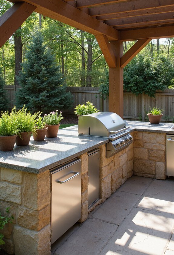 sturdy functional weather resistant outdoor countertop