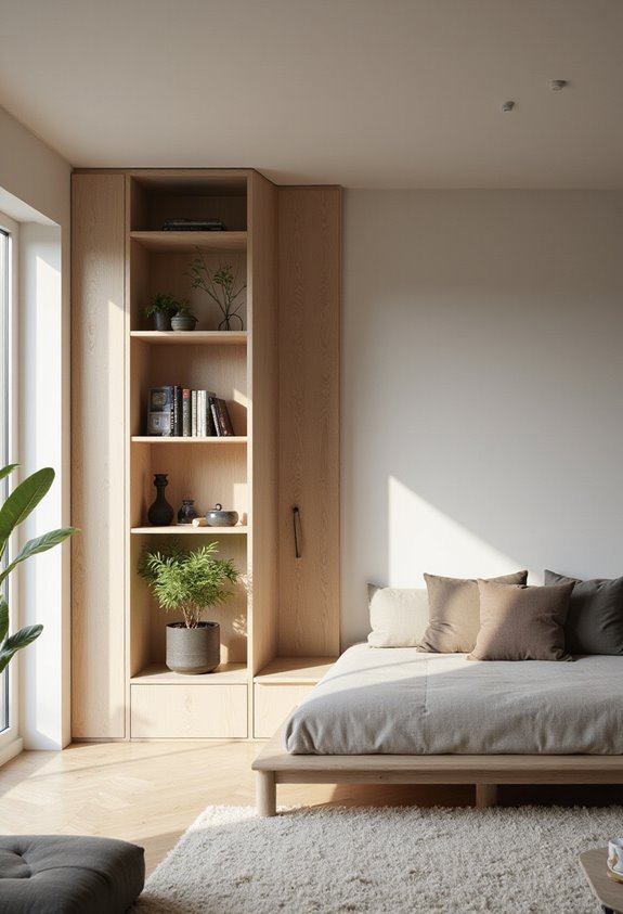 stylish functional room divider storage