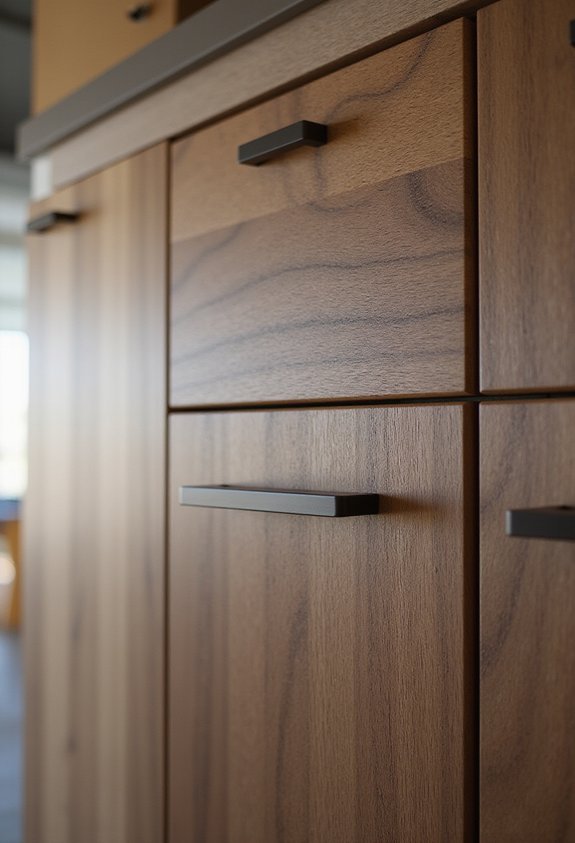 textured grain patterned visually compelling cabinetry
