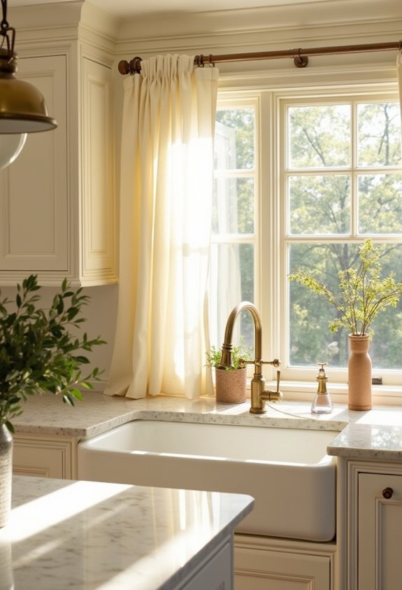timeless kitchen elegance with soft hues