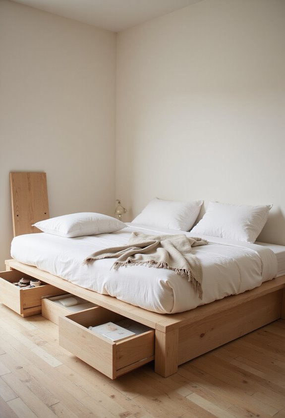 tiny bedroom storage solution