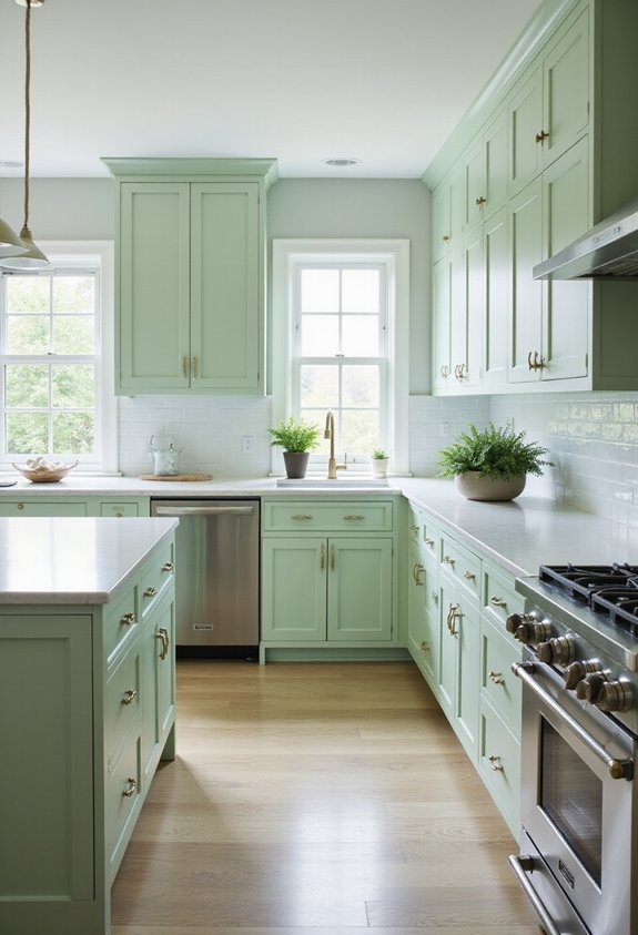 transform kitchen with light green