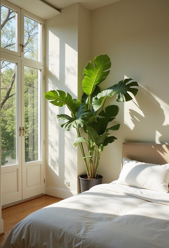 umbrella like tropical air purifying houseplant