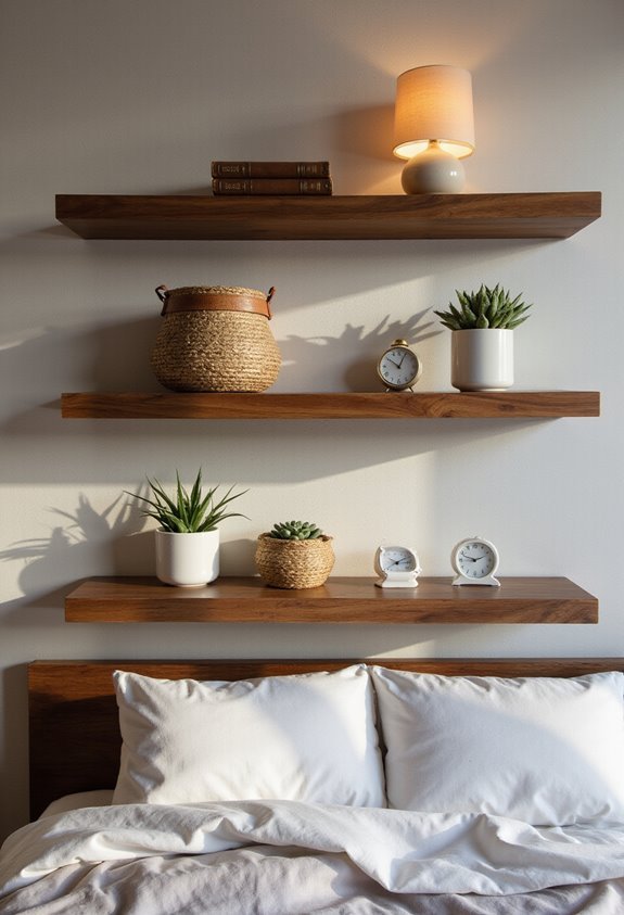 versatile space saving wall mounted shelving
