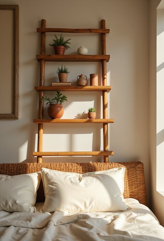 vertical angled multipurpose bamboo storage