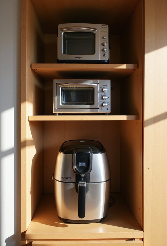 vertical compact appliance storage solution