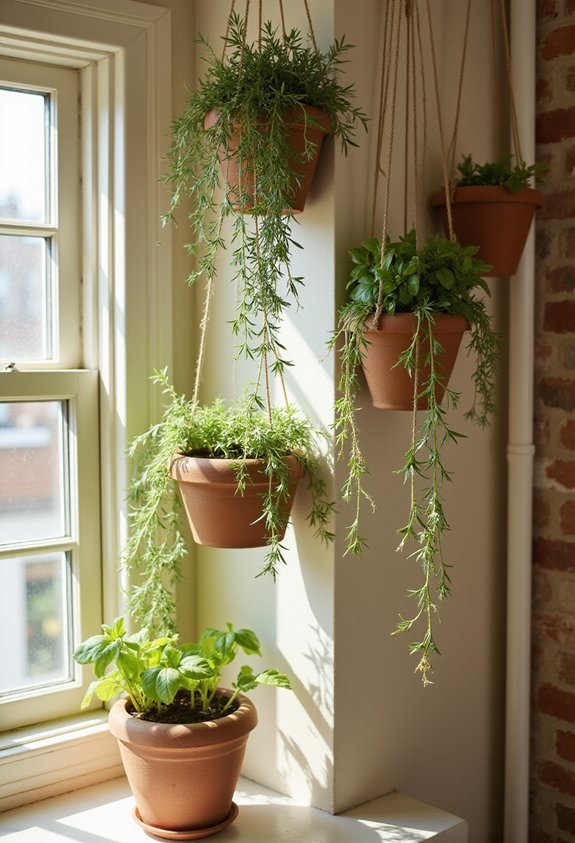 vertical herb garden display