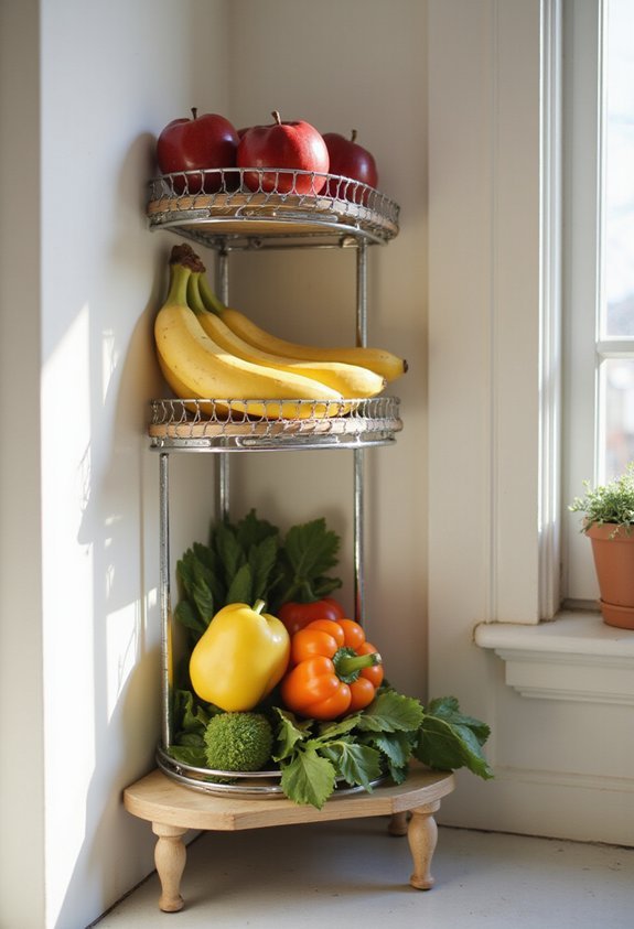 vertical produce storage maximizes space