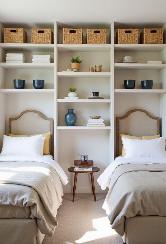 vertical space utilization with tall shelving