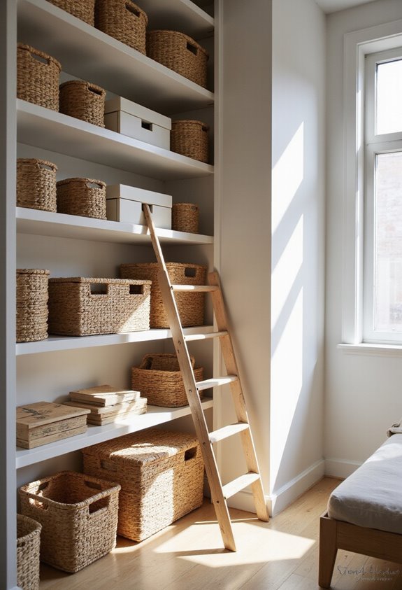 vertical storage maximizes small space
