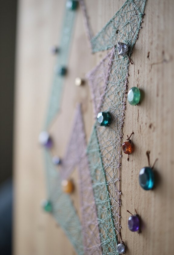 vibrant string art wall decor