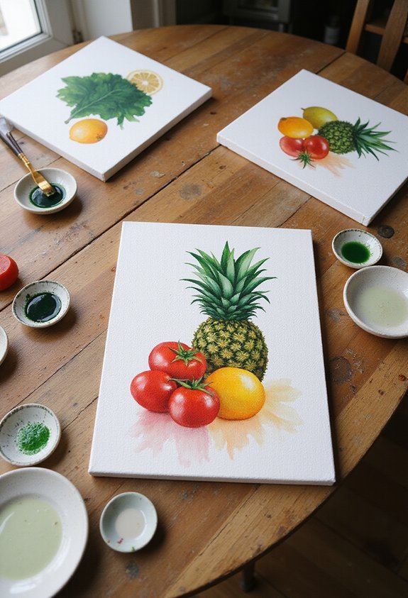 vibrant translucent layered organic