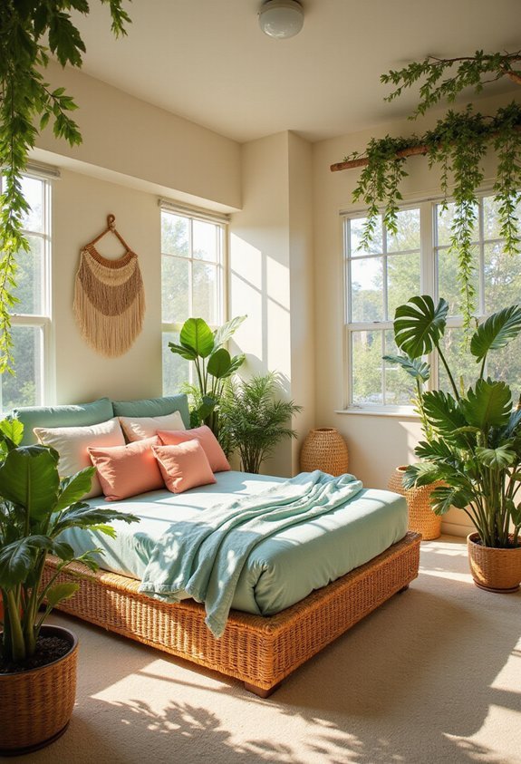 vibrant tropical oasis bedroom escape