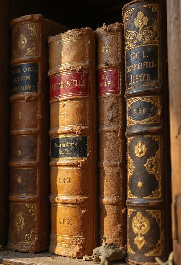 vintage books as living decor