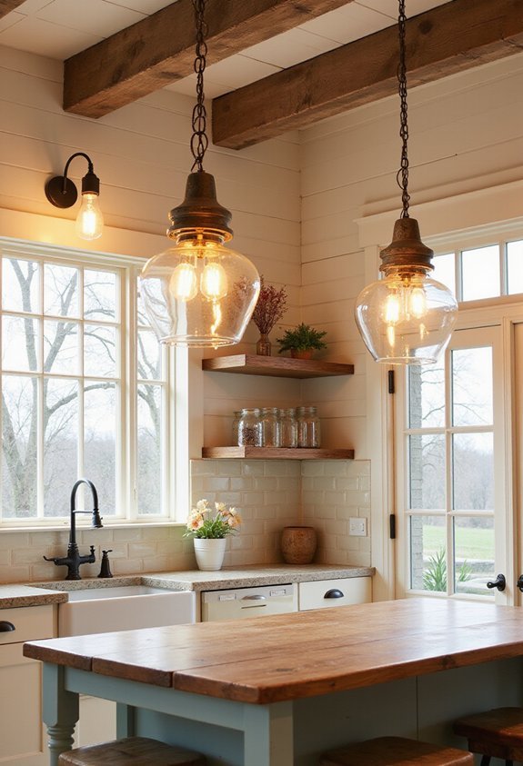 vintage farmhouse lighting functional decor