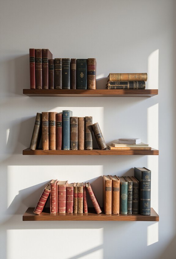 visually captivating book storage display
