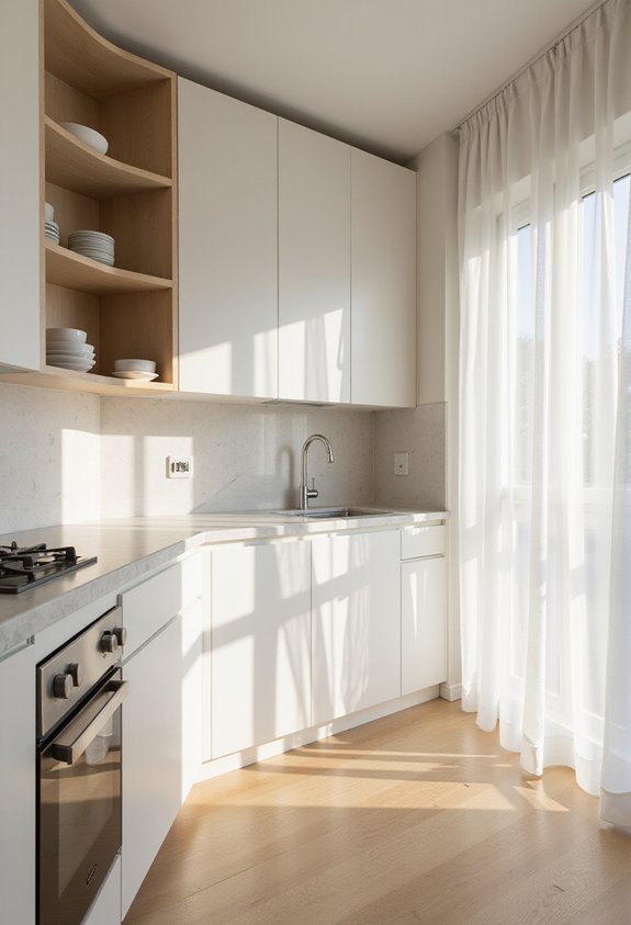 visually expanding light infused space enhancing finishes