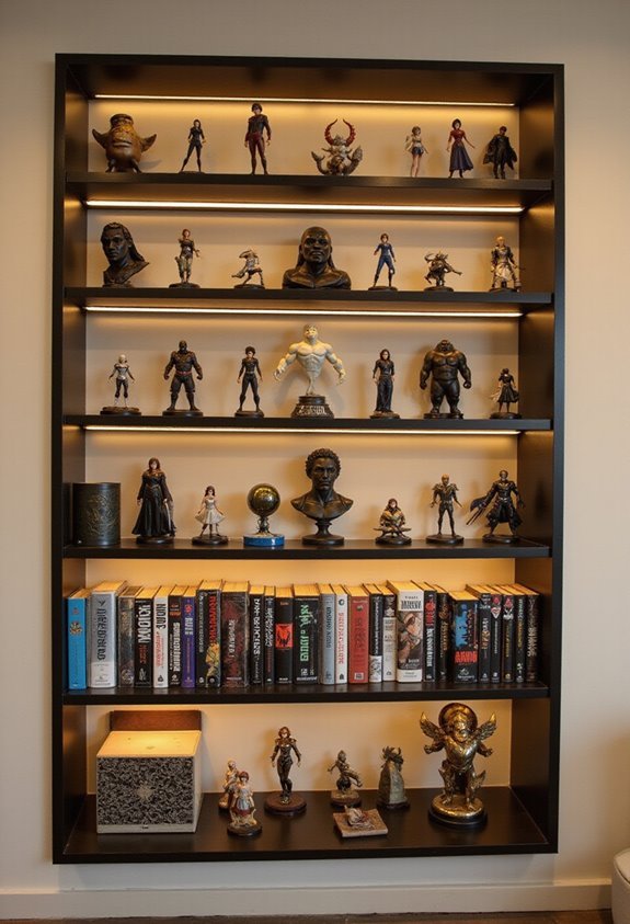 wall mounted display case elegance