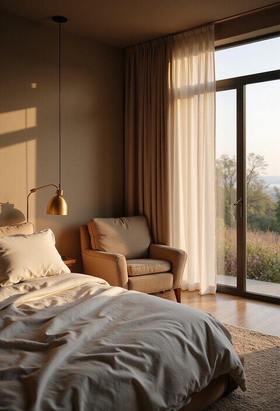 warm ambient adequate comfortable reading lighting