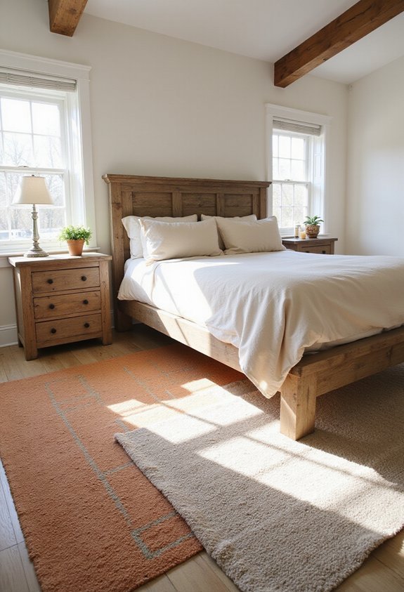 warm rustic layered textured area rugs