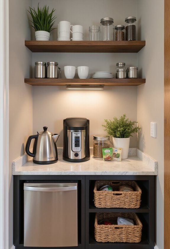 welcoming self service beverage station